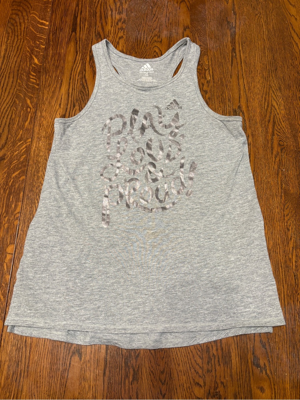 Girl’s Adidas Tank Top, Play Loud & Proud, size 14